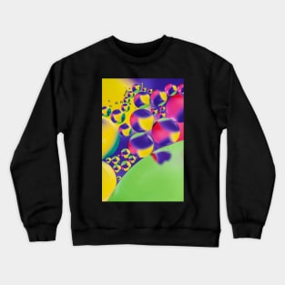 Colorful close up of oil drops in water Crewneck Sweatshirt